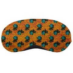 Orange Denim And Roses Sleeping Mask by snowwhitegirl