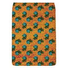 Orange Denim And Roses Removable Flap Cover (s) by snowwhitegirl