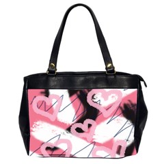 Heart Abstract Oversize Office Handbag (2 Sides)