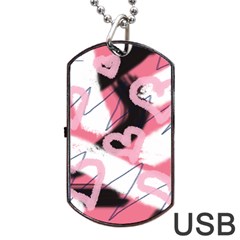 Heart Abstract Dog Tag USB Flash (Two Sides)