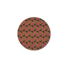 Pink Denim And Roses Golf Ball Marker by snowwhitegirl