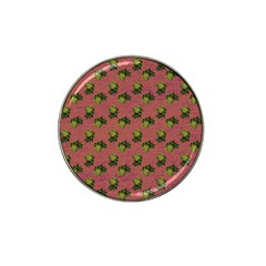 Pink Denim And Roses Hat Clip Ball Marker (4 Pack) by snowwhitegirl