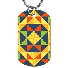 Background Geometric Color Plaid Dog Tag (two Sides) by Mariart