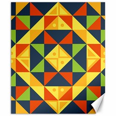 Background Geometric Color Plaid Canvas 8  X 10  by Mariart