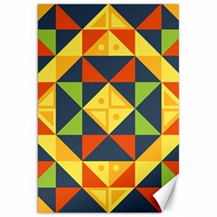 Background Geometric Color Plaid Canvas 20  X 30  by Mariart