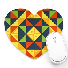 Background Geometric Color Plaid Heart Mousepads by Mariart