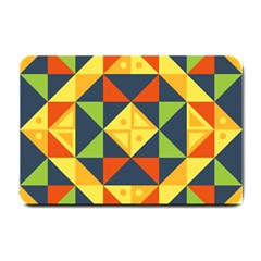 Background Geometric Color Plaid Small Doormat  by Mariart