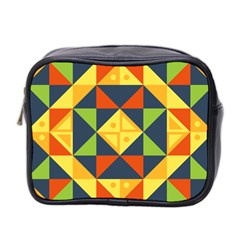 Background Geometric Color Plaid Mini Toiletries Bag (two Sides) by Mariart