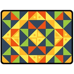 Background Geometric Color Plaid Fleece Blanket (large)  by Mariart