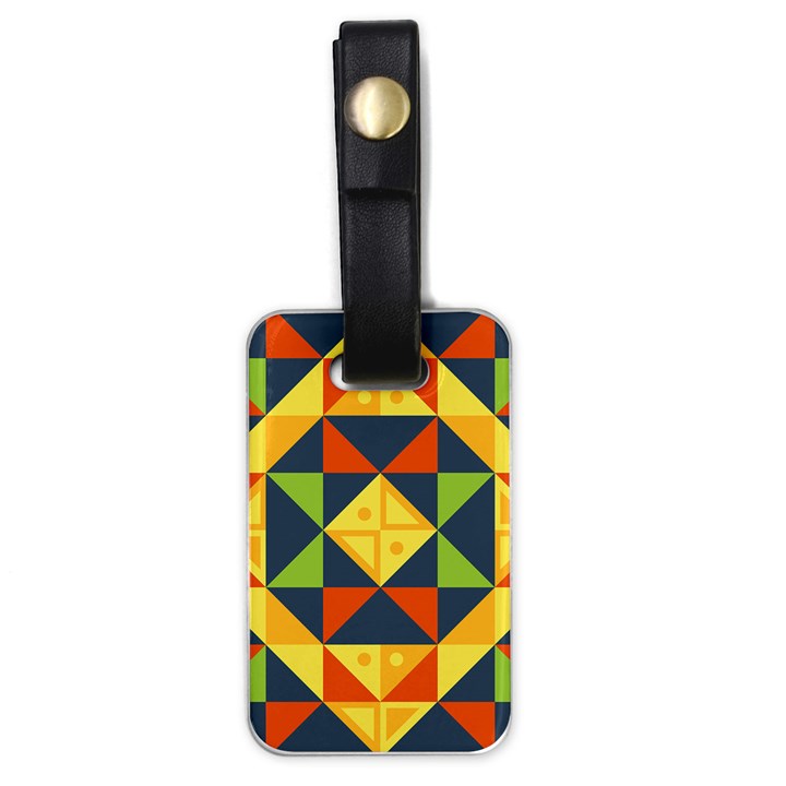 Background Geometric Color Plaid Luggage Tag (one side)