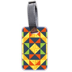 Background Geometric Color Plaid Luggage Tag (two Sides) by Mariart