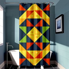 Background Geometric Color Plaid Shower Curtain 36  X 72  (stall)  by Mariart