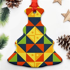 Background Geometric Color Plaid Ornament (christmas Tree)  by Mariart