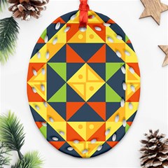 Background Geometric Color Plaid Ornament (oval Filigree) by Mariart