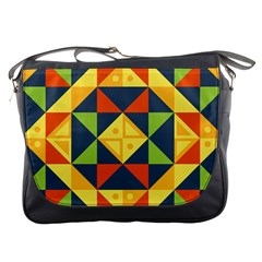 Background Geometric Color Plaid Messenger Bag by Mariart