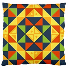 Background Geometric Color Plaid Large Cushion Case (one Side) by Mariart