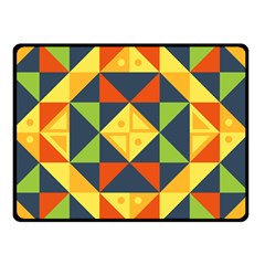 Background Geometric Color Plaid Double Sided Fleece Blanket (small)  by Mariart