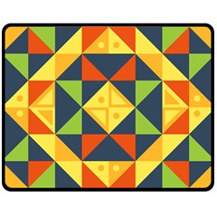 Background Geometric Color Plaid Double Sided Fleece Blanket (medium)  by Mariart