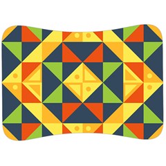 Background Geometric Color Plaid Velour Seat Head Rest Cushion