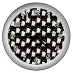 Beanie Boy Pattern Wall Clock (Silver) Front