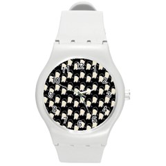 Beanie Boy Pattern Round Plastic Sport Watch (m) by snowwhitegirl