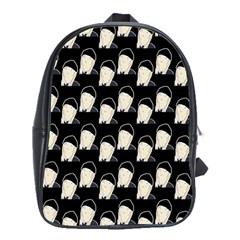 Beanie Boy Pattern School Bag (xl) by snowwhitegirl