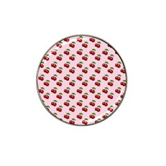 Retro Pink Cherries Hat Clip Ball Marker by snowwhitegirl