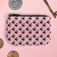 Retro Pink Cherries Mini Coin Purse by snowwhitegirl