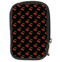 Retro Black Cherries Compact Camera Leather Case by snowwhitegirl