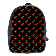 Retro Black Cherries School Bag (large)