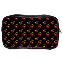 Retro Black Cherries Toiletries Bag (one Side) by snowwhitegirl