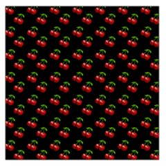 Retro Black Cherries Large Satin Scarf (square) by snowwhitegirl