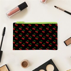 Retro Black Cherries Cosmetic Bag (xs) by snowwhitegirl