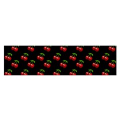 Retro Black Cherries Satin Scarf (oblong) by snowwhitegirl