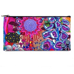 Red Flower Abstract  Pencil Cases by okhismakingart