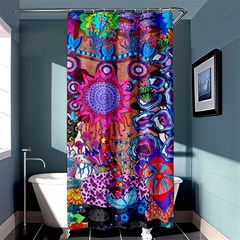 Red Flower Abstract  Shower Curtain 36  X 72  (stall)  by okhismakingart