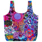 Red Flower Abstract  Full Print Recycle Bag (XL) Front