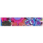 Red Flower Abstract  Small Flano Scarf Back