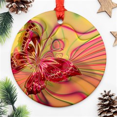 Arrangement Butterfly Pink Ornament (round) by HermanTelo