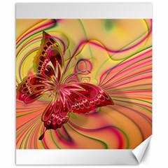 Arrangement Butterfly Pink Canvas 8  X 10 