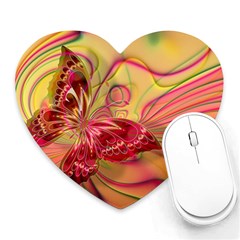 Arrangement Butterfly Pink Heart Mousepads