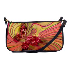 Arrangement Butterfly Pink Shoulder Clutch Bag