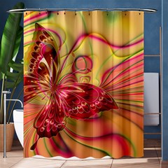 Arrangement Butterfly Pink Shower Curtain 60  X 72  (medium)  by HermanTelo