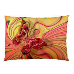 Arrangement Butterfly Pink Pillow Case (two Sides) by HermanTelo