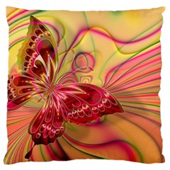 Arrangement Butterfly Pink Large Cushion Case (two Sides)