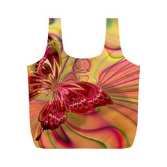 Arrangement Butterfly Pink Full Print Recycle Bag (m)