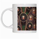 Abstract Pattern Green White Mugs Left