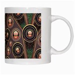 Abstract Pattern Green White Mugs Right