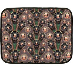 Abstract Pattern Green Double Sided Fleece Blanket (mini) 