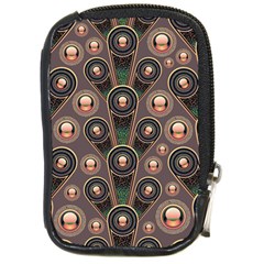 Abstract Pattern Green Compact Camera Leather Case